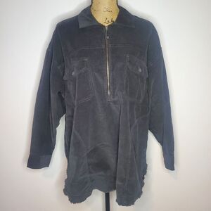 Aerie Offline Quarter Zip Corduroy Shacket Size Medium